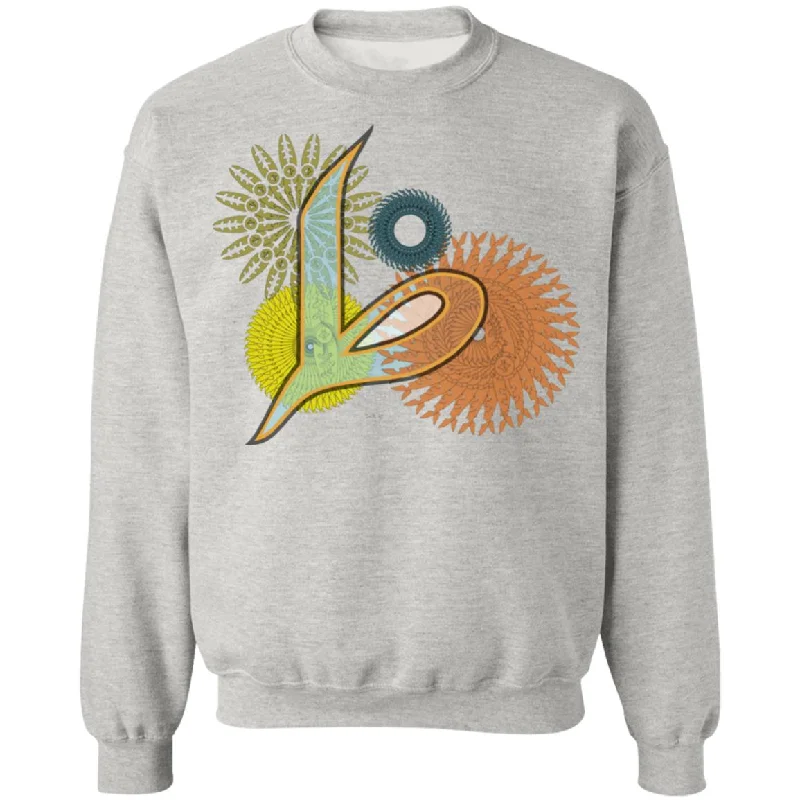 Pullover Sweatshirt with Arabic Initial - 'Ṭā' (ط) Hoodie with Drop Shoulder Relaxed Streetwear