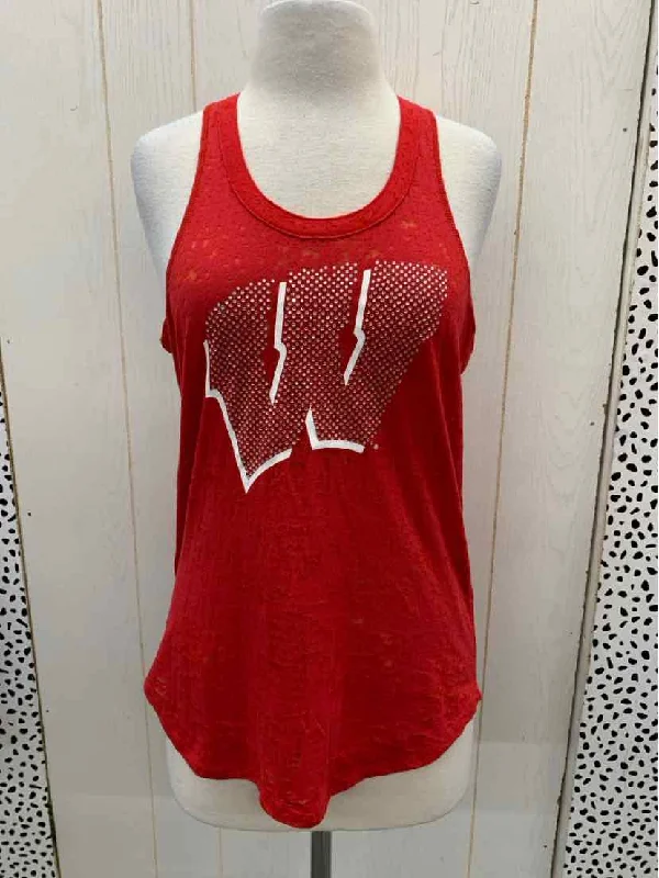 Red Womens Size M Tank Top scoop neck tank