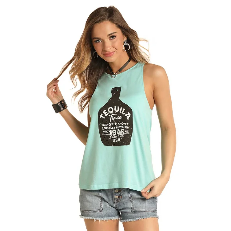 Rock & Roll Cowgirl Women's Graphic Tank Top v-neck tank top