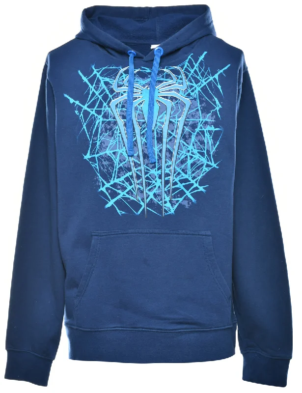 Spider Printed Hoodie - M Hoodie with Elastic Waist Stretchable Comfortable