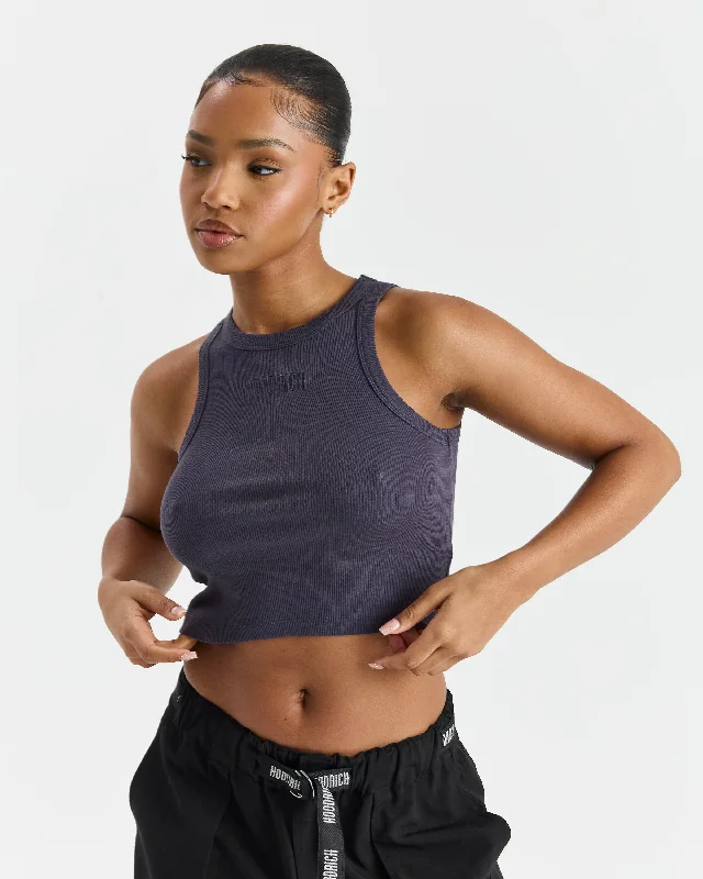 Surface Racer Back Tank Top - Grey casual tank top