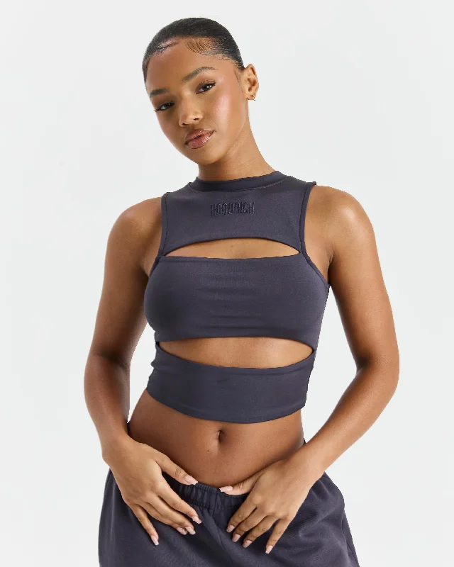 Surface Tank Top - Grey lightweight tank top