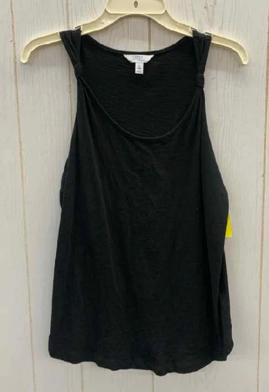 Time & Tru Black Womens Size Small Tank Top halter tank top