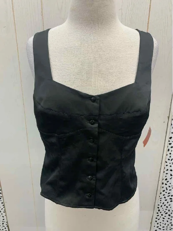 TopShop Black Womens Size Small Tank Top beige tank top