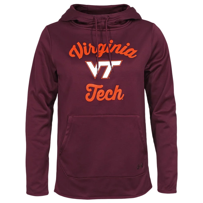 Virginia Tech Women's Gameday Armour Fleece Hooded Sweatshirt by Under Armour Hoodie with Ribbed Cuffs Snug Fit Comfort Virginia Tech Women's Gameday Armour Fleece Hooded Sweatshirt by Under Armour Hoodie with Ribbed Cuffs Snug Fit Comfort