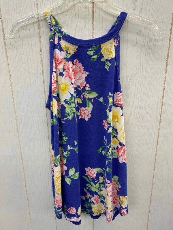 White Birch Blue Womens Size Small Tank Top glitter tank top