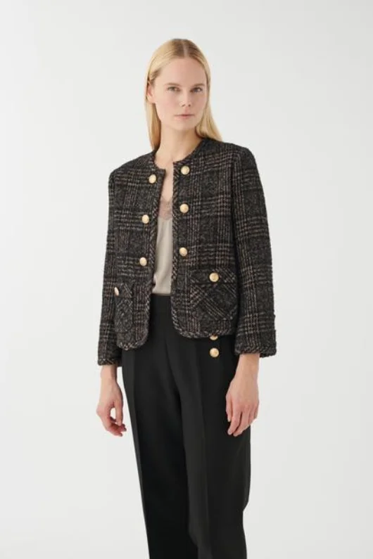 Nelladea Jacket With Deco Buttons Elasticated Jacket Padded Jacket Insulated Jacket