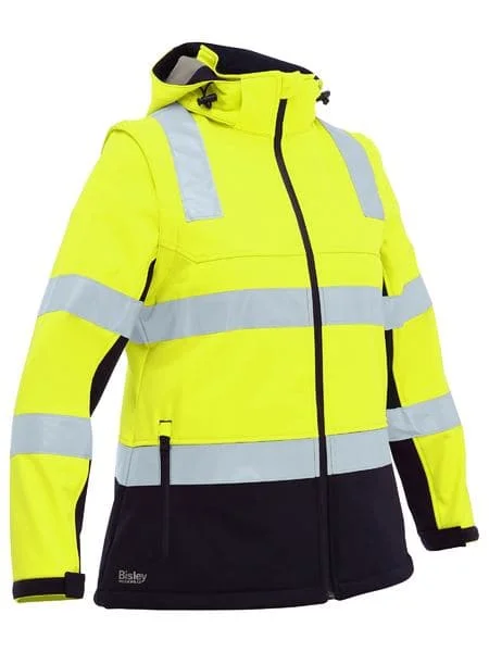Bisley Taped Women's Hi Vis 3 in 1 Softshell Jacket BJL6078T Cotton Jacket Linen Jacket Terry Jacket Bisley Taped Women's Hi Vis 3 in 1 Softshell Jacket BJL6078T Cotton Jacket Linen Jacket Terry Jacket