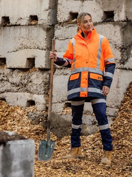 Bisley Taped Women's Hi Vis 5 in 1 Rain Jacket BKL6975 Nylon Jacket Polyester Jacket Spandex Jacket Bisley Taped Women's Hi Vis 5 in 1 Rain Jacket BKL6975 Nylon Jacket Polyester Jacket Spandex Jacket