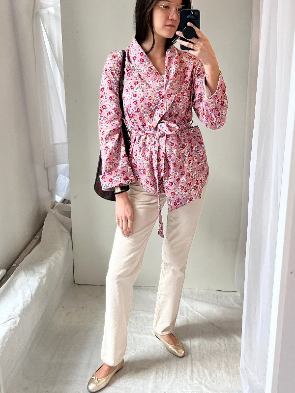 bliss & mischief floral robe jacket Hoodie Zip-Up Jacket Button-Up Jacket
