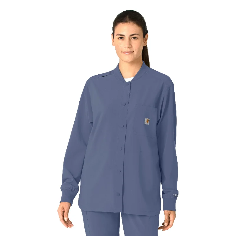 Carhartt Force Cross-Flex Women's Shirt Jacket - Riverside Notch Collar Jacket Peter Pan Collar Jacket Cowl Neck Jacket Carhartt Force Cross-Flex Women's Shirt Jacket - Riverside Notch Collar Jacket Peter Pan Collar Jacket Cowl Neck Jacket