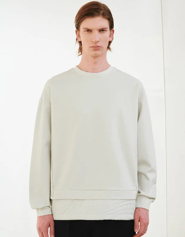 Crew Neck Straight Sweatshirt Hoodie with Crew Neck Simple Timeless