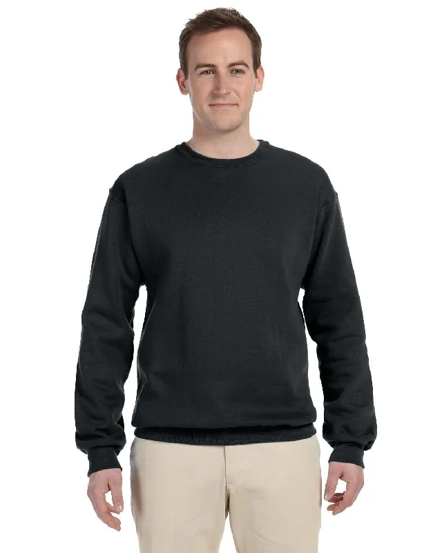 Fruit of the Loom Super Heavyweight Crewneck Sweatshirt | Black Hoodie with High Neck Warm Protective Fruit of the Loom Super Heavyweight Crewneck Sweatshirt | Black Hoodie with High Neck Warm Protective