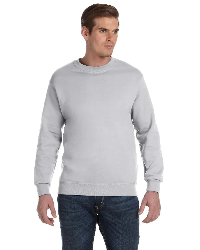 Gildan DryBlend 50/50 Crewneck Sweatshirt | Ash Grey Hoodie with Snap Buttons Easy Quick