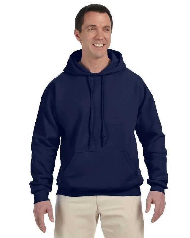 Gildan DryBlend 50/50 Hoodie | Navy Hoodie with Hem Patch Decorative Personalized