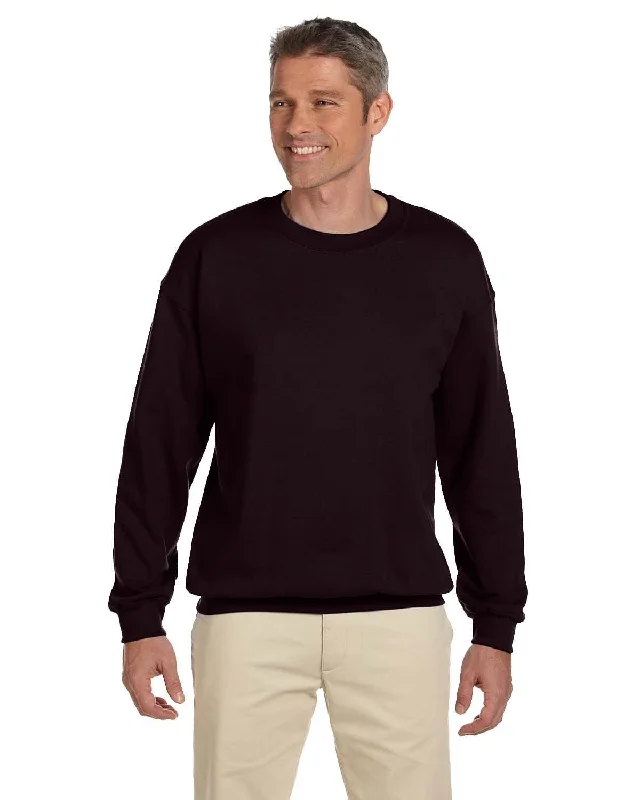 Gildan Lightweight 50/50 Crewneck Sweatshirt | Dark Chocolate Hoodie with Puffed Sleeves Voluminous Trendy Gildan Lightweight 50/50 Crewneck Sweatshirt | Dark Chocolate Hoodie with Puffed Sleeves Voluminous Trendy