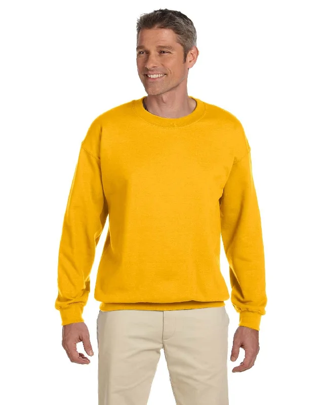 Gildan Lightweight 50/50 Crewneck Sweatshirt | Gold Hoodie with Longline Fit Extended Stylish Gildan Lightweight 50/50 Crewneck Sweatshirt | Gold Hoodie with Longline Fit Extended Stylish