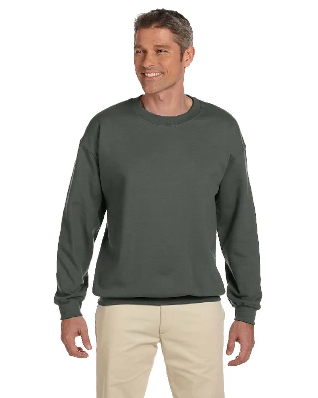 Gildan Lightweight 50/50 Crewneck Sweatshirt | Military Green Hoodie with Embroidery Detailed Premium Gildan Lightweight 50/50 Crewneck Sweatshirt | Military Green Hoodie with Embroidery Detailed Premium