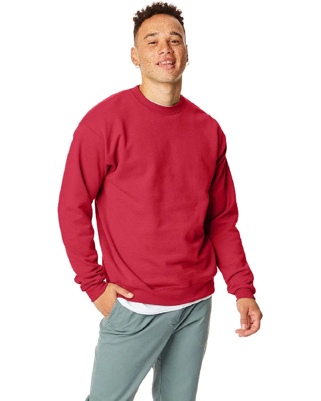 Hanes 50/50 Crewneck Sweatshirt | Deep Red Hooded Sweatshirt Casual Wear Street Style Hanes 50/50 Crewneck Sweatshirt | Deep Red Hooded Sweatshirt Casual Wear Street Style