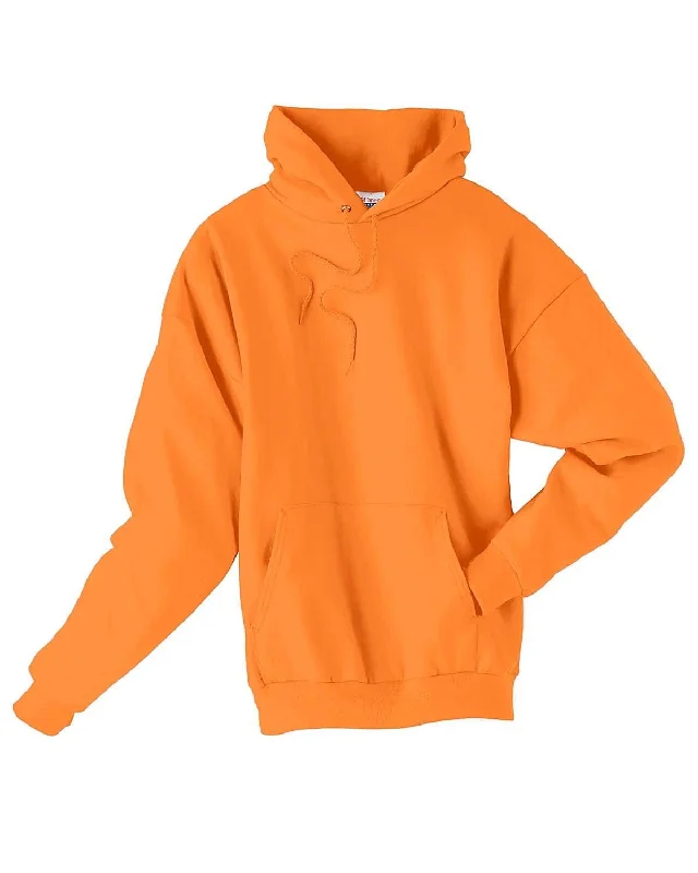 Hanes 50/50 Hoodie Sweatshirt | Safety Orange Hoodie with Side Slits Relaxed Casual