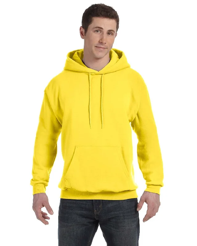 Hanes 50/50 Hoodie Sweatshirt | Yellow Hoodie with Double Zipper Versatile Adjustable