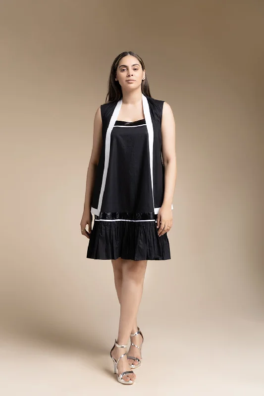 Jacket Dress - Black Oversized Jacket Tailored Jacket Straight Jacket