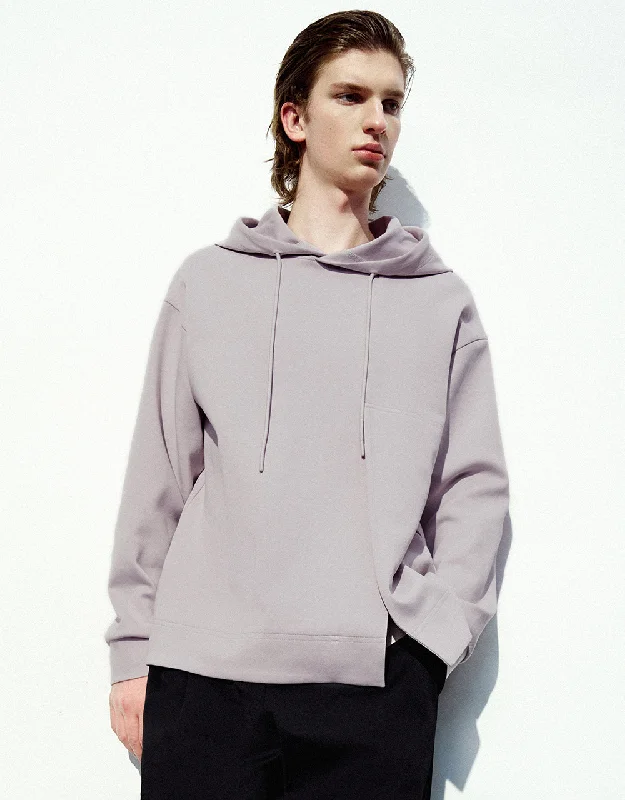 Hooded Straight Sweatshirt Hoodie with Mesh Breathable Sporty