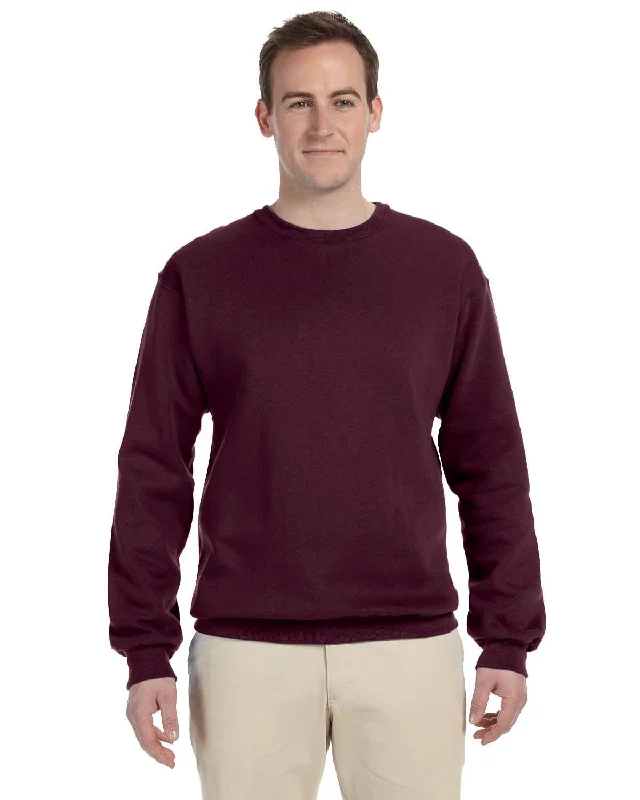 Jerzees 50/50 Crewneck Sweatshirt | Maroon Hoodie with Tie-Dye Psychedelic Retro