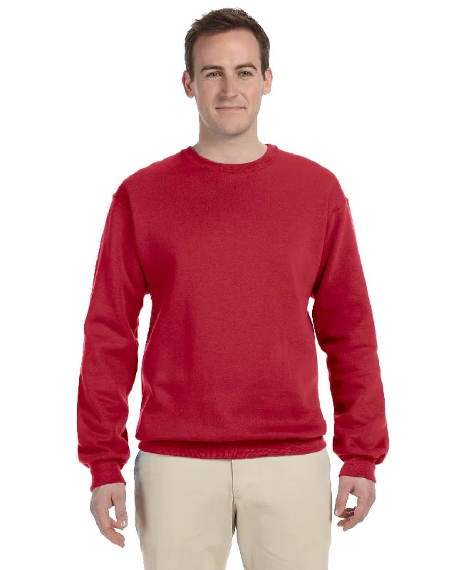 Jerzees 50/50 Crewneck Sweatshirt | True Red Hoodie with Sequins Glamorous Eye-catching Jerzees 50/50 Crewneck Sweatshirt | True Red Hoodie with Sequins Glamorous Eye-catching