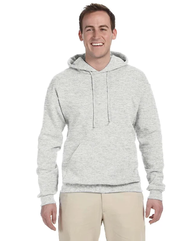 Jerzees 50/50 Hooded Sweatshirt | Ash Hoodie with Distressed Vintage Worn