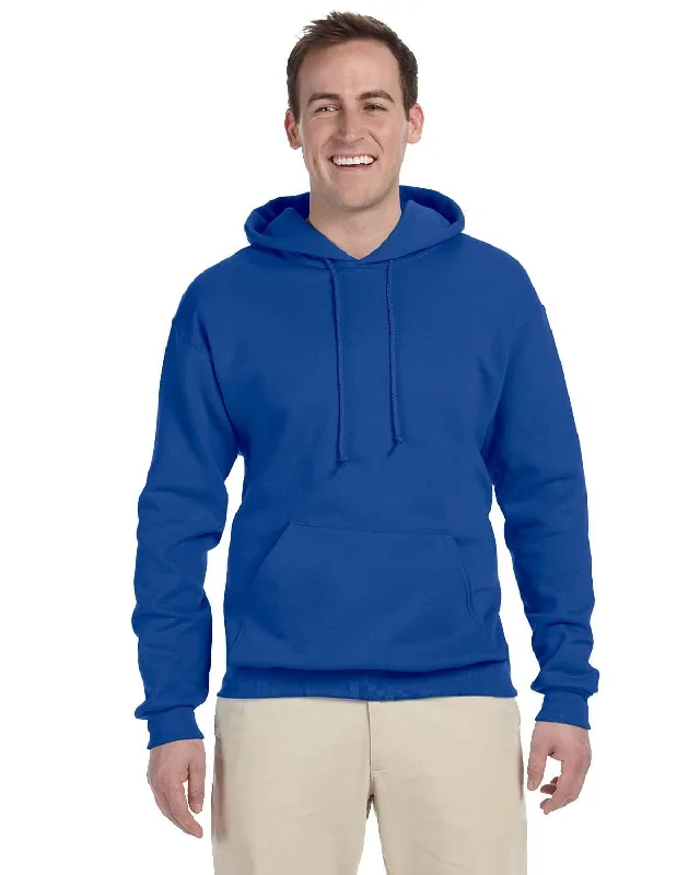 Jerzees 50/50 Hooded Sweatshirt | Royal Cotton Hoodie Fleece Lining Warmth