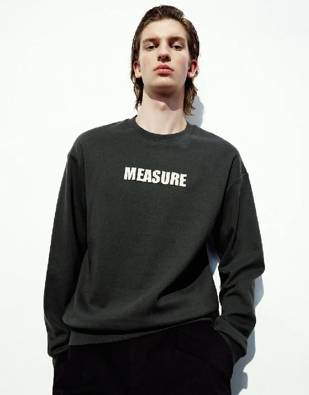 Letter Embossed Straight Sweatshirt Hoodie with Batwing Sleeves Loose Dramatic