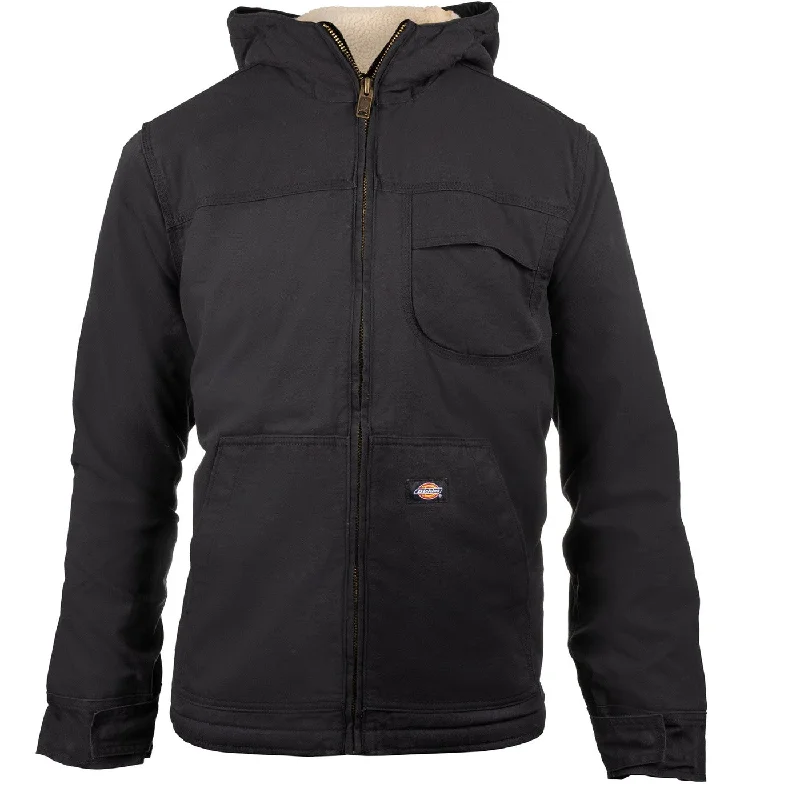 Dickies Sherpa Lined Duck Jacket  Rinsed Black Jacket Blazer Coat