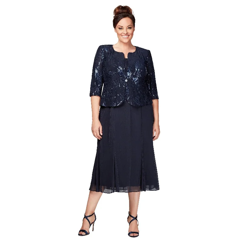 Navy 16W Alex Evenings AE496267 Short Plus Size Jacket Dress Sale Faux Fur Jacket Real Fur Jacket Shearling Jacket Navy 16W Alex Evenings AE496267 Short Plus Size Jacket Dress Sale Faux Fur Jacket Real Fur Jacket Shearling Jacket