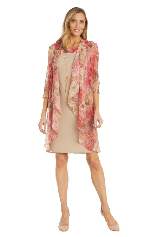 R&M Richards 1097 Short Printed Metallic Jacket Dress Fleece Jacket Down Jacket Feather Jacket R&M Richards 1097 Short Printed Metallic Jacket Dress Fleece Jacket Down Jacket Feather Jacket