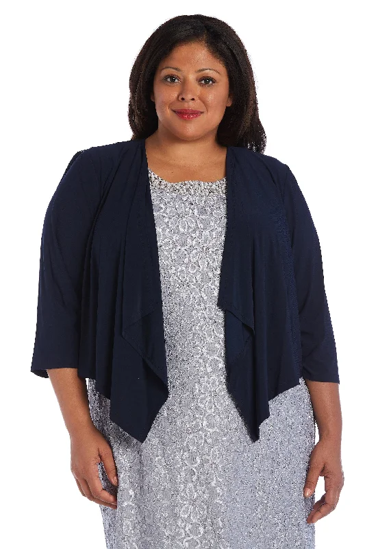 R&M Richards 7894W Long Sleeves Plus Size Open Jacket Knit Jacket Woven Jacket Fleece Jacket R&M Richards 7894W Long Sleeves Plus Size Open Jacket Knit Jacket Woven Jacket Fleece Jacket