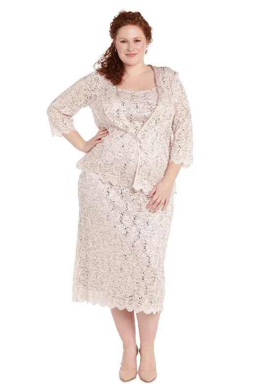 R&M Richards 9285W Plus Size Formal Lace Jacket Midi Dress One-Shoulder Jacket Off-the-Shoulder Jacket Asymmetrical Jacket R&M Richards 9285W Plus Size Formal Lace Jacket Midi Dress One-Shoulder Jacket Off-the-Shoulder Jacket Asymmetrical Jacket