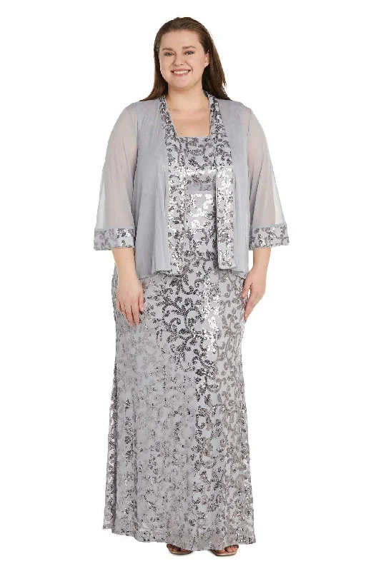 R&M Richards 9965W Plus Size Long Formal Jacket Dress Oversized Jacket Tailored Jacket Straight Jacket R&M Richards 9965W Plus Size Long Formal Jacket Dress Oversized Jacket Tailored Jacket Straight Jacket