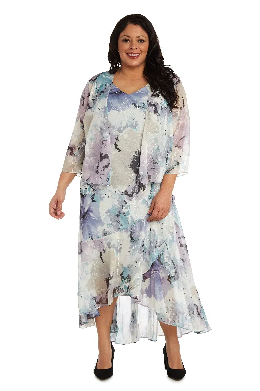 R&M Richards 7763W Plus Size High Low Jacket Dress Print Jacket Jacquard Jacket Embroidered Jacket R&M Richards 7763W Plus Size High Low Jacket Dress Print Jacket Jacquard Jacket Embroidered Jacket