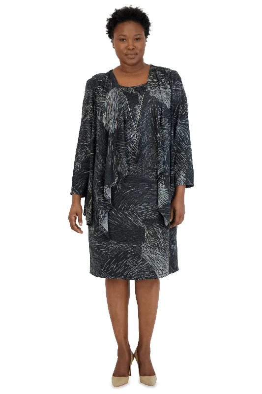 R&M Richards 9156W Plus Size Short Jacket Dress Insulated Jacket Fitted Jacket Loose Jacket R&M Richards 9156W Plus Size Short Jacket Dress Insulated Jacket Fitted Jacket Loose Jacket