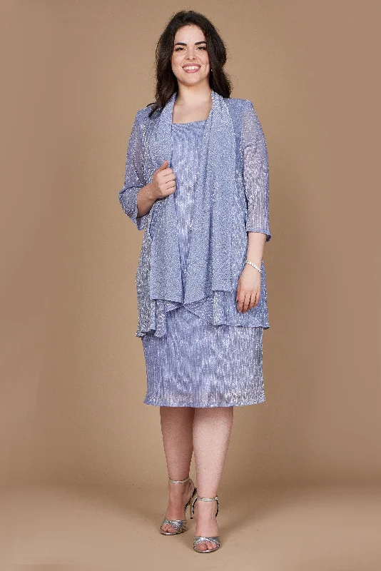 R&M Richards 5191W Short Plus Size Jacket Dress Knit Fabric Woven Fabric Fleece Fabric