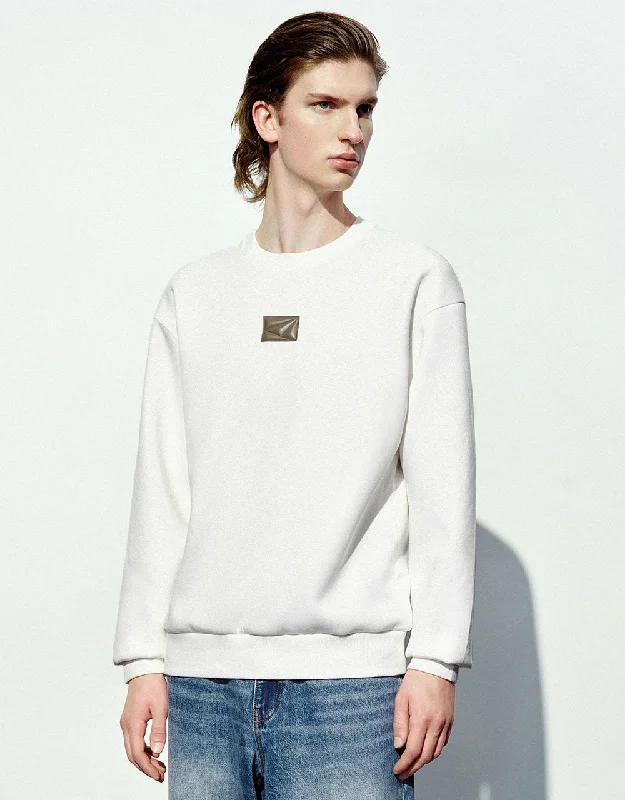Standard Sleeve Crew Neck Sweatshirt Hoodie with Camouflage Military Edgy