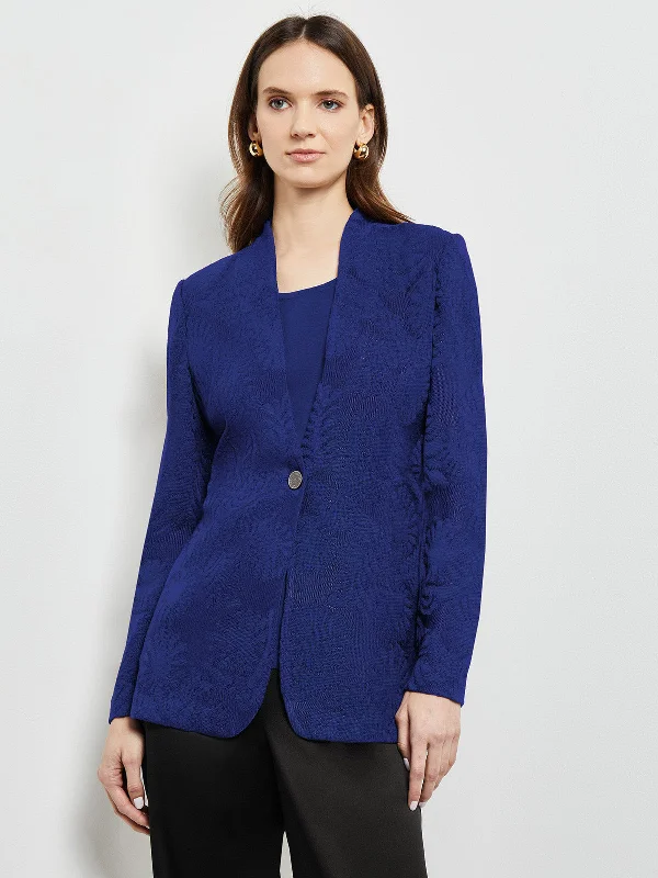 Tailored Fit One-Button Jacquard Knit Jacket Hooded Jacket Caped Jacket Shawl Collar Jacket Tailored Fit One-Button Jacquard Knit Jacket Hooded Jacket Caped Jacket Shawl Collar Jacket