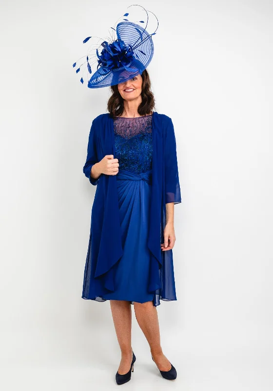 Veni Infantino Embellished Bodice Dress & Chiffon Jacket Outfit, Navy Embroidered Jacket Appliqued Jacket Beaded Jacket Veni Infantino Embellished Bodice Dress & Chiffon Jacket Outfit, Navy Embroidered Jacket Appliqued Jacket Beaded Jacket