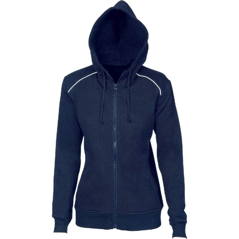 Dnc Workwear Women’s Contrast Piping Fleecy Hoodie Jacket - 5426 Welt Pockets Slit Pockets Flap Pockets Dnc Workwear Women’s Contrast Piping Fleecy Hoodie Jacket - 5426 Welt Pockets Slit Pockets Flap Pockets