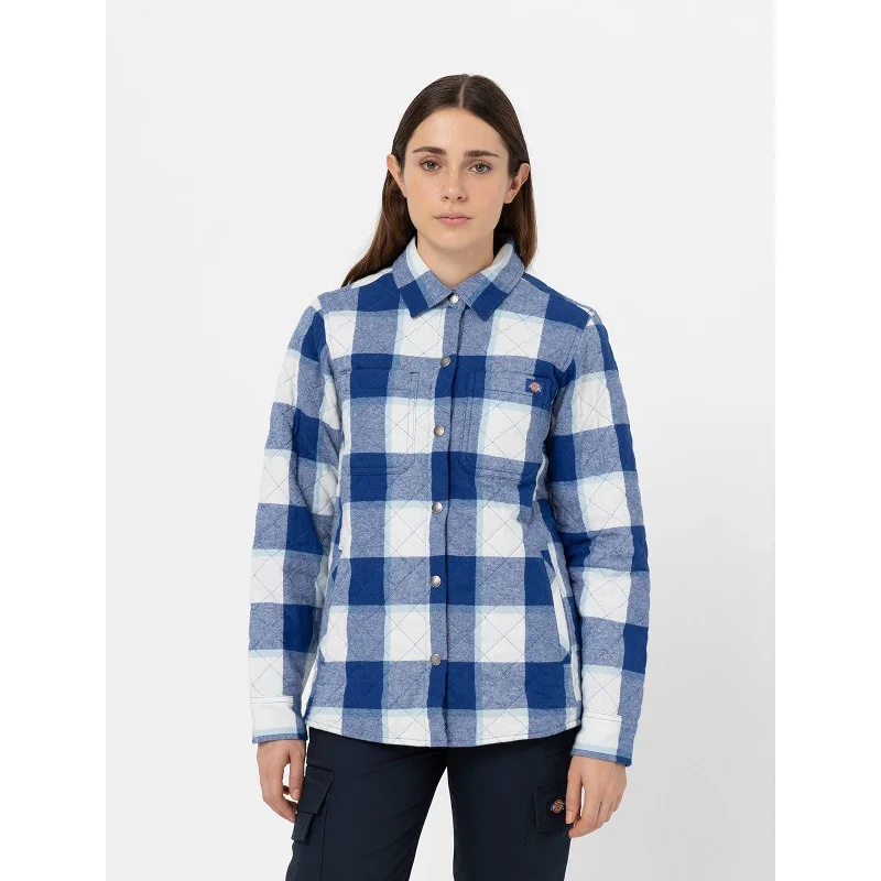 Dickies Flannel Shirt Jacket  Surf Blue Cotton Jacket Linen Jacket Terry Jacket