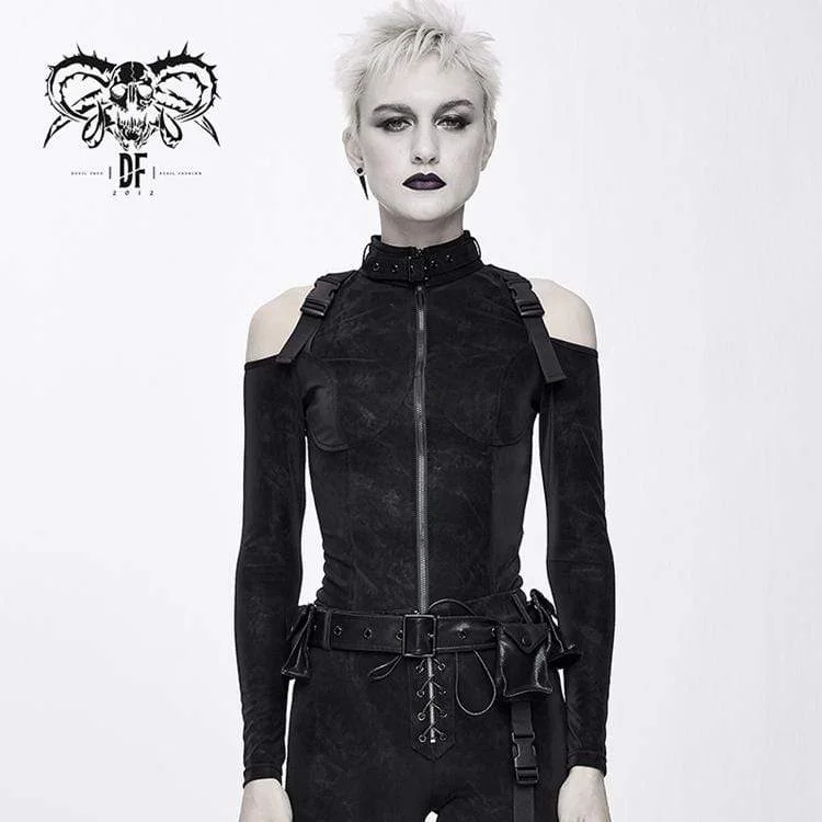 Women's Goth Off Shoulder Slim Fitted Jackets Wool Fabric Cashmere Fabric Tweed Fabric Women's Goth Off Shoulder Slim Fitted Jackets Wool Fabric Cashmere Fabric Tweed Fabric
