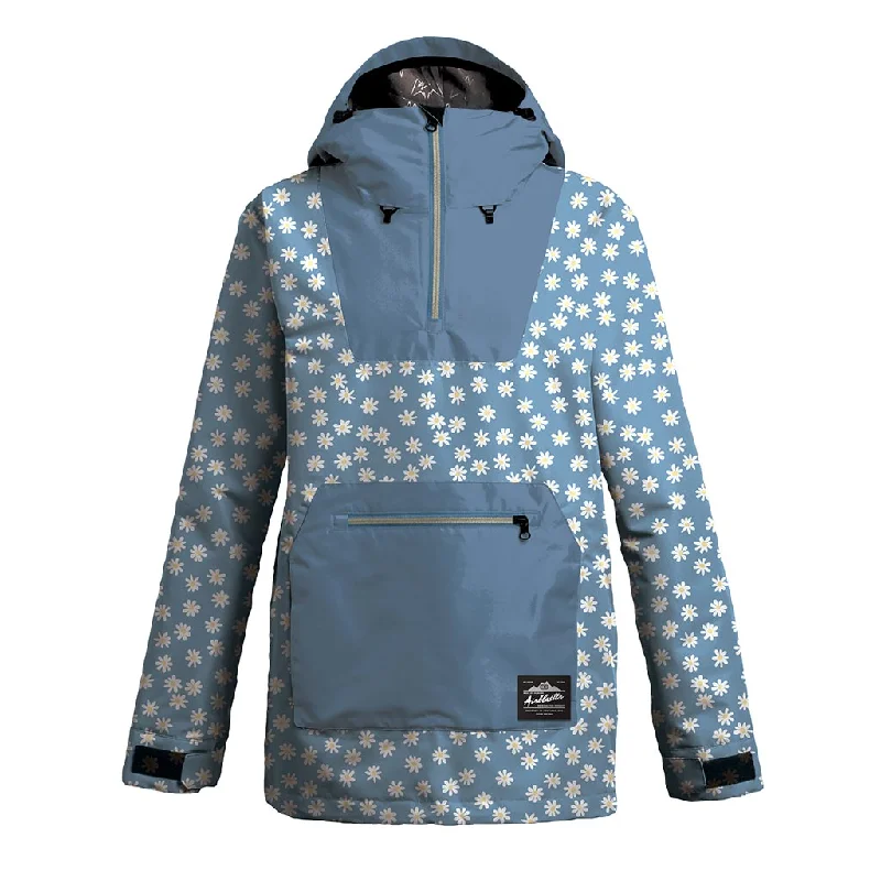 Airblaster 2023 Womens Freedom Pullover - Light Blue Daisy Textured Knit Design