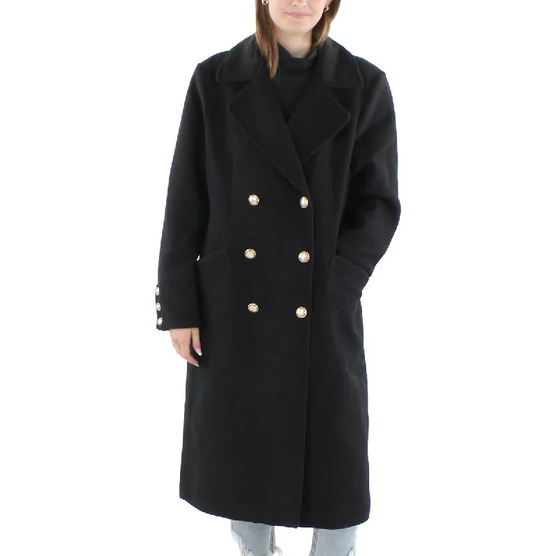 Womens Collar Wool Wool Coat Fitted Faux Suede Blazer