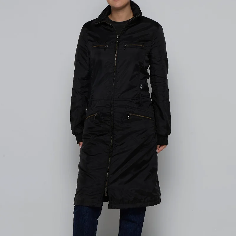 Calvin Klein Sateen Multi Zip 3/4 Coat - S Padded Ski Jacket